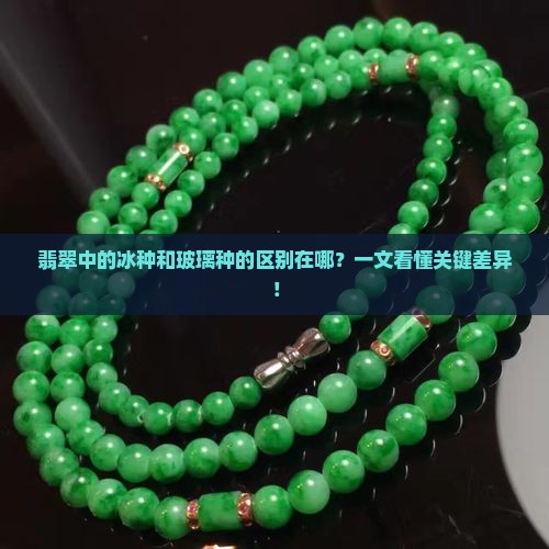 翡翠中的冰种和玻璃种的区别在哪