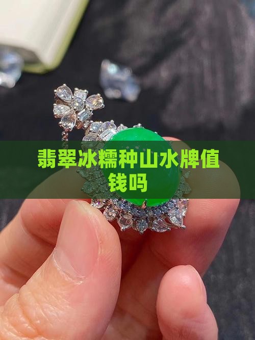 翡翠冰糯种山水牌值钱吗