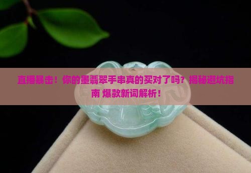 墨翡翠手串直播