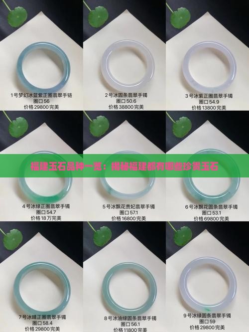 福建玉石品种一览：揭秘福建都有哪些珍贵玉石