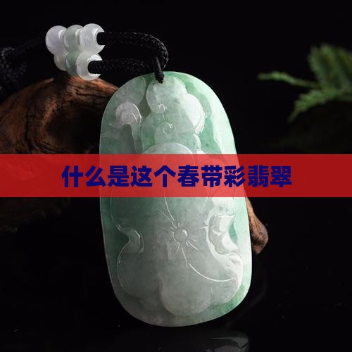 什么是这个春带彩翡翠