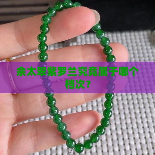 佘太翠紫罗兰究竟属于哪个档次？