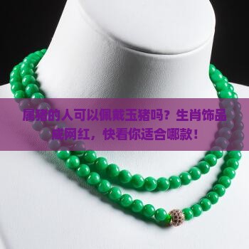 属猪的人可以佩戴玉猪吗？生肖饰品成网红，快看你适合哪款！
