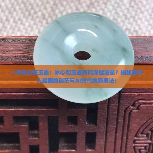 一片冰心在玉壶冰心和玉壶有什么寓意