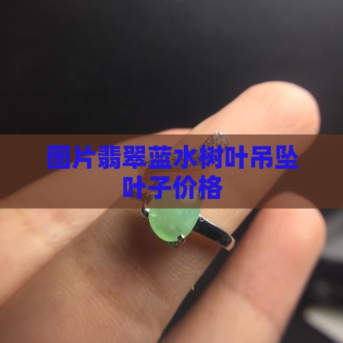 翡翠蓝水树叶吊坠