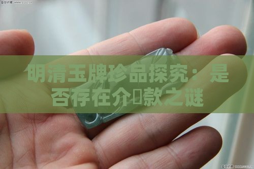 明清玉牌珍品探究：是否存在介珎款之谜