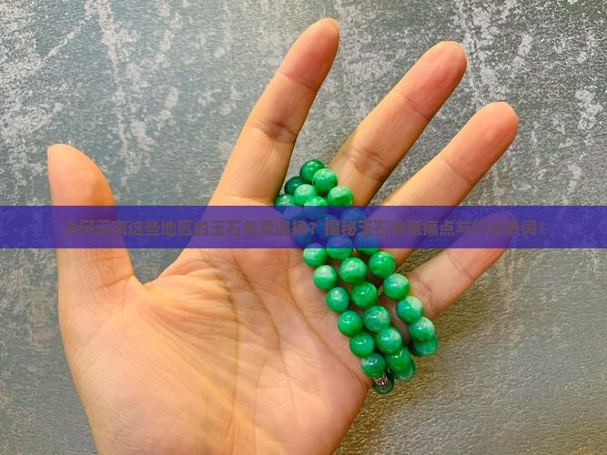为何云南这些地区的玉石备受追捧？揭秘玉石收藏痛点与行业热词！