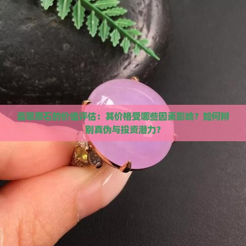 翡翠原石的价值评估：其价格受哪些因素影响？如何辨别真伪与投资潜力？