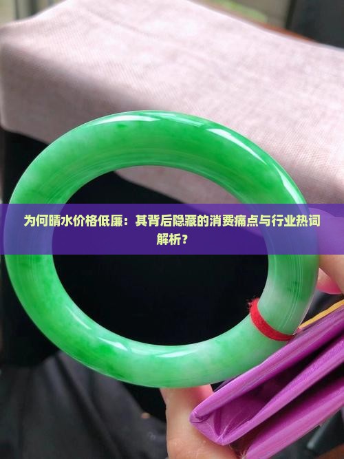 为何晴水价格低廉：其背后隐藏的消费痛点与行业热词解析？