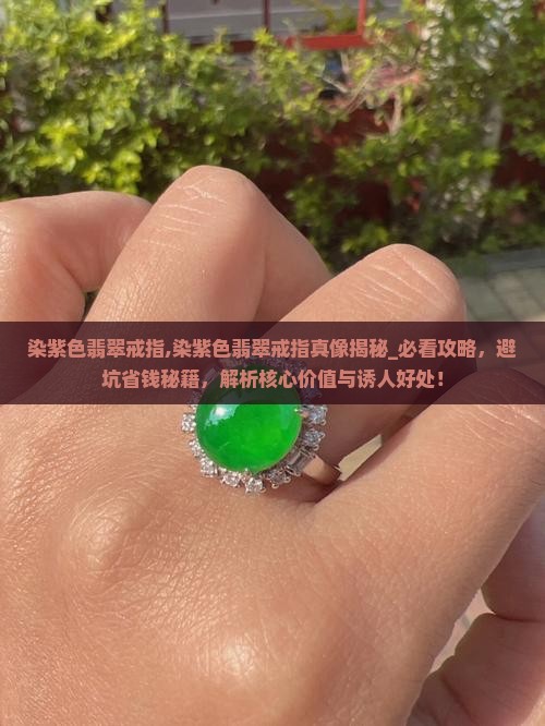 染紫色翡翠戒指