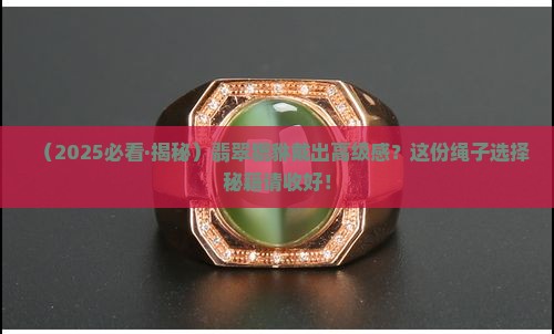 翡翠貔貅用什么绳子串好看呢