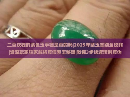 二百块钱的紫色玉手镯是真的吗 二百块钱的紫色玉手镯是真的吗
