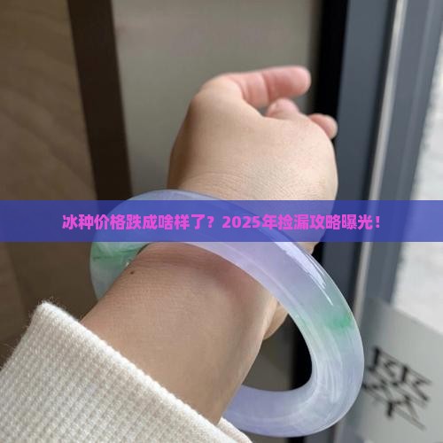 冰种价格回落