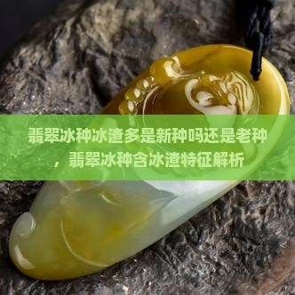 翡翠冰种冰渣多是新种吗还是老种，翡翠冰种含冰渣特征解析