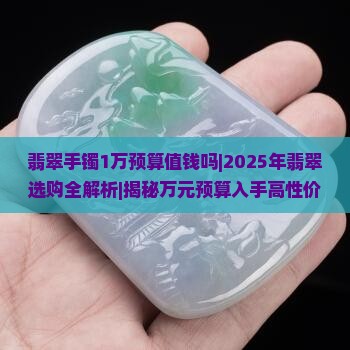 翡翠手镯1万预算值钱吗