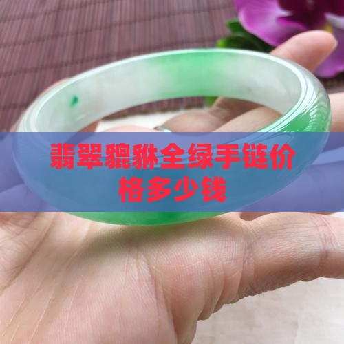 貔貅翡翠全绿手串价格多少钱