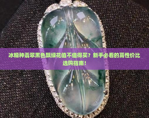 冰糯种翡翠黑色飘绿花