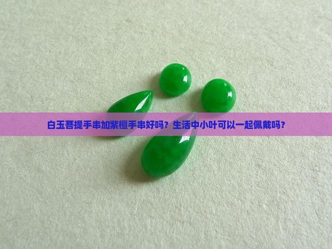 白玉菩提手串加紫檀手串好吗