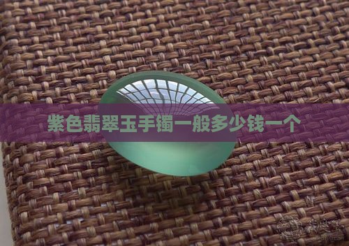 紫色翡翠玉手镯一般多少钱