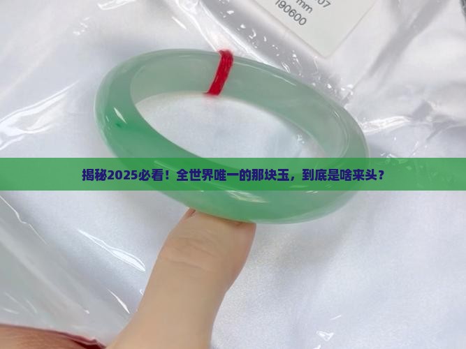 全世界唯一的玉石是什么玉