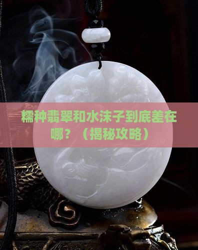 糯种翡翠和水沫子的区别在哪