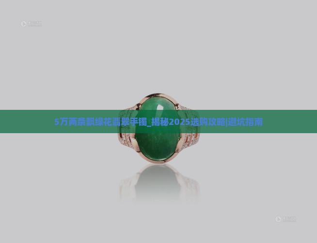5万两条飘绿花翡翠手镯