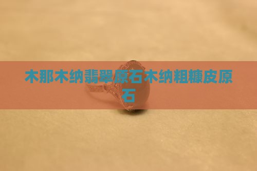 木纳粗糠皮翡翠原石