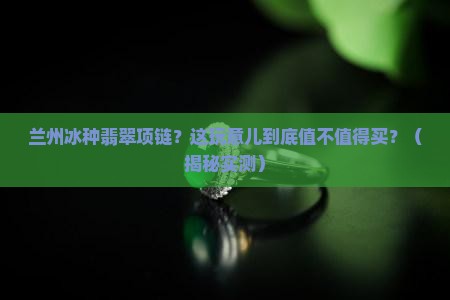 兰州冰种翡翠项链