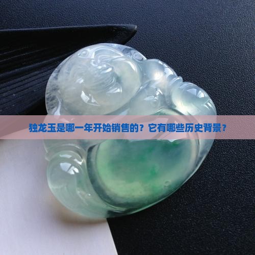 独龙玉哪年开始卖