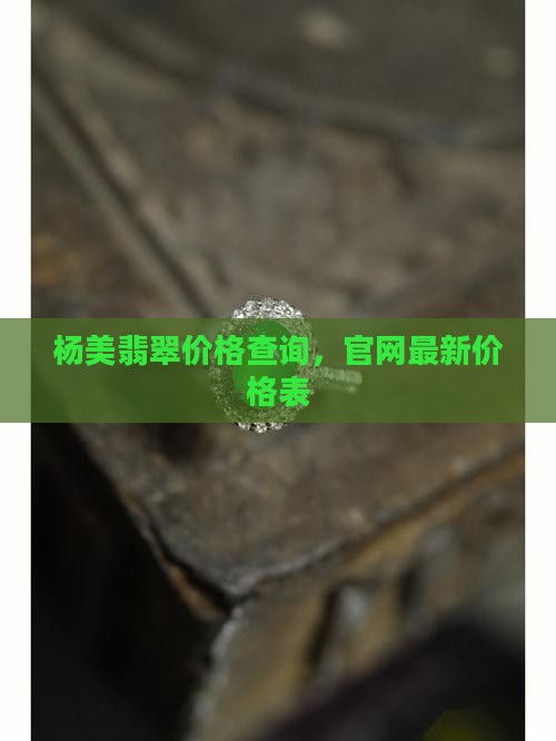 杨美翡翠价格查询