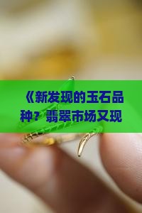 新发现的玉石品种