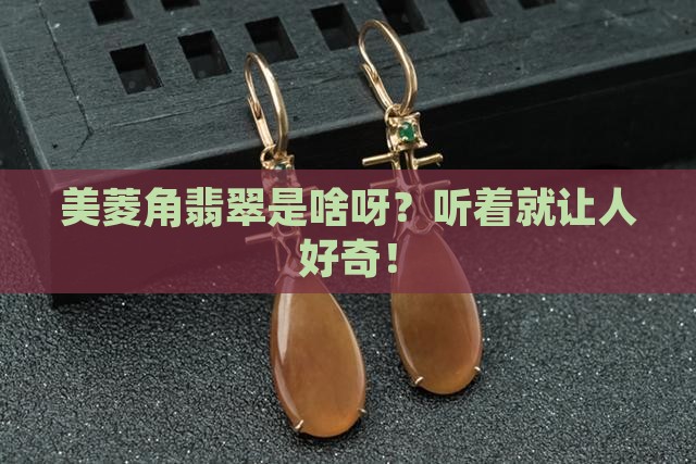 美菱角翡翠是指什么东西