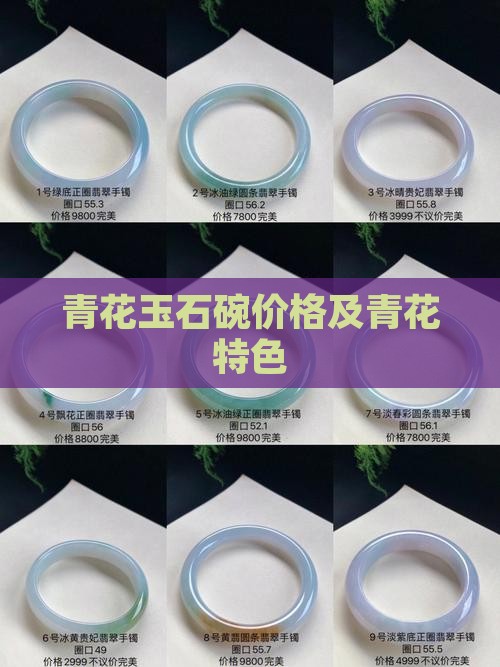 青花玉石碗