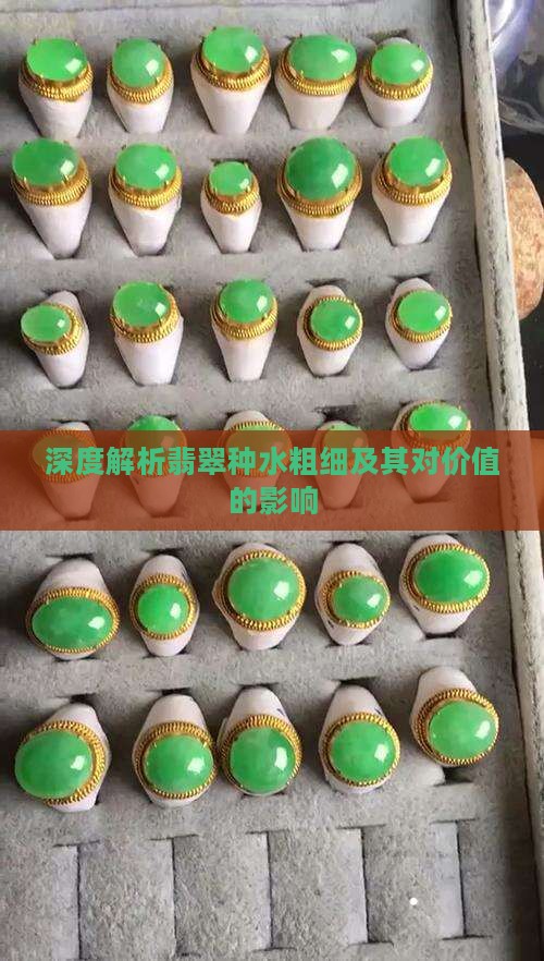 深度解析翡翠种水粗细及其对价值的影响