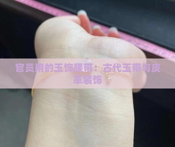 官员所用的玉饰腰带