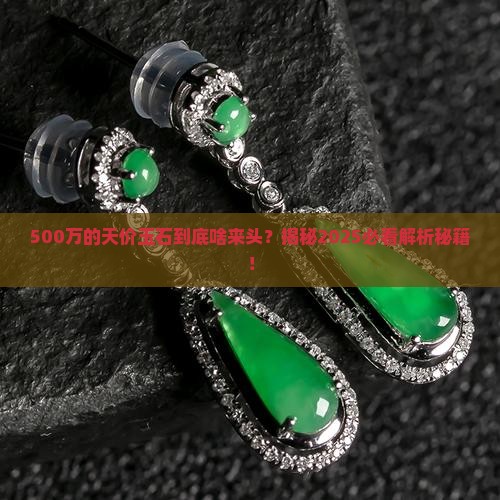 5百万的玉石是啥玉
