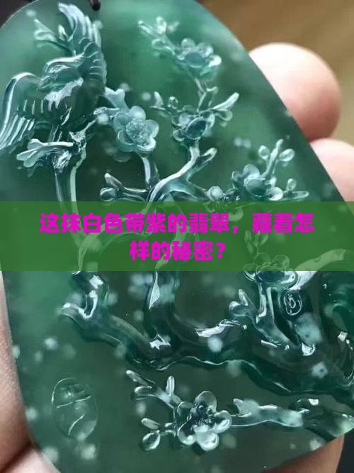 白色带紫的翡翠