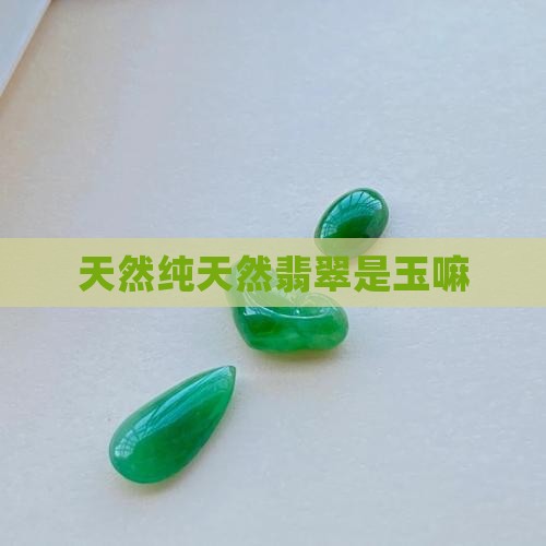 天然a货翡翠是玉嘛