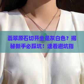 翡翠原石切开灰白色