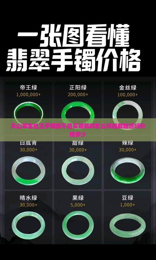 天山翠金丝玉手镯