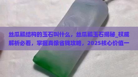 丝瓜瓤结构的玉石叫什么