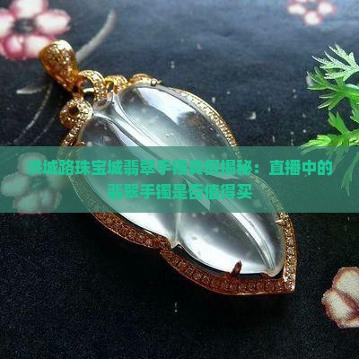 洪城路珠宝城翡翠手镯是真的还是假