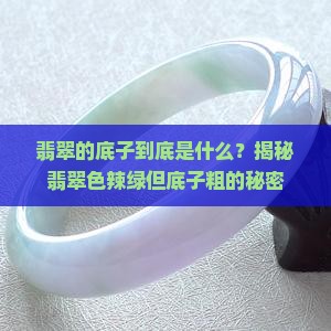 翡翠色辣绿但底子粗