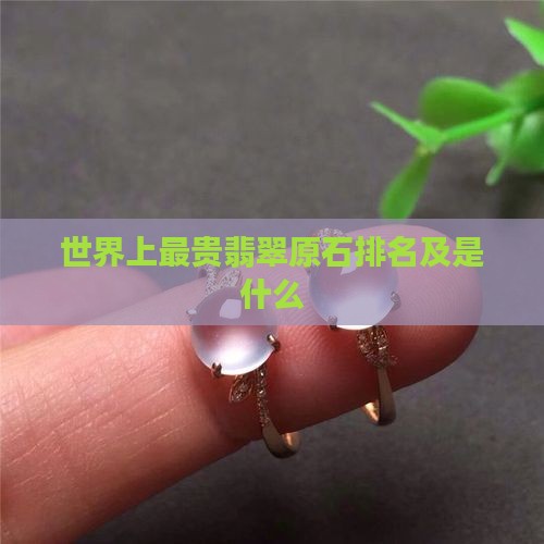 世界上最贵翡翠原石