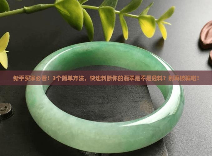 怎么判断自己买的翡翠是危料