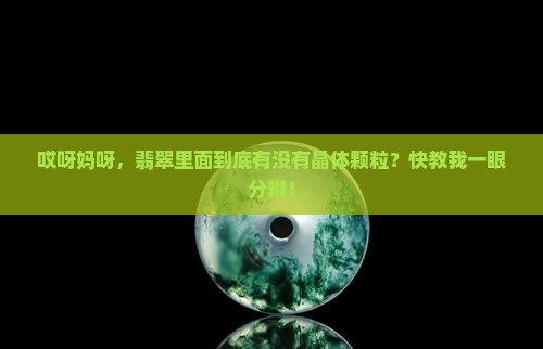 翡翠内部有无晶体颗粒怎么看