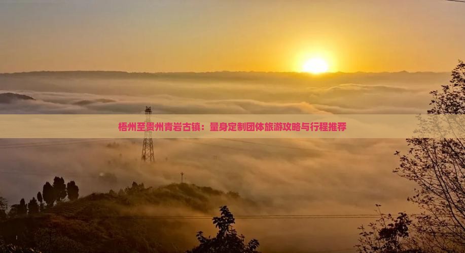 梧州至贵州青岩古镇：量身定制团体旅游攻略与行程推荐
