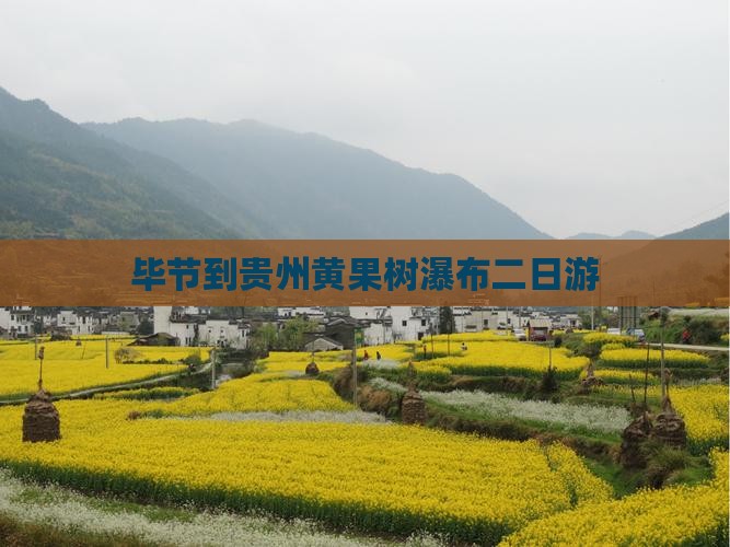 毕节到贵州黄果树瀑布二日游