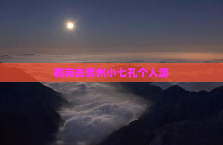 鹤岗去贵州小七孔个人游