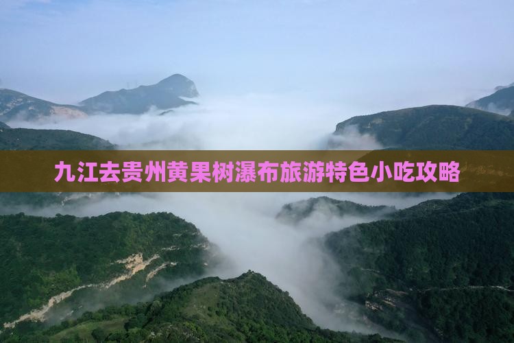 九江去贵州黄果树瀑布旅游特色小吃攻略